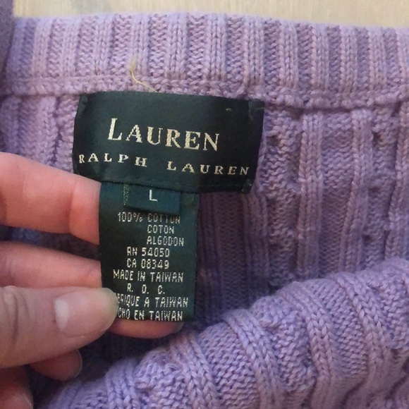 Vintage Ralph Lauren Cable Crop Top Sz L - Picture 4 of 5